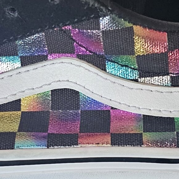 Vans Off the Wall Iridescent Checkered Pattern - Missy Shoes Size 4 - 500714 - Picture 5 of 7